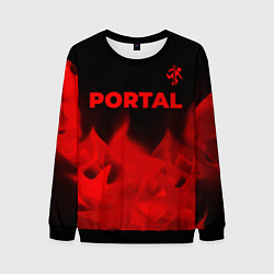 Мужской свитшот Portal - red gradient посередине