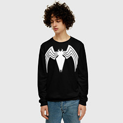 Свитшот мужской Venom - spider logo, цвет: 3D-черный — фото 2