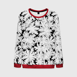 Свитшот мужской Мороз на стекле, цвет: 3D-красный