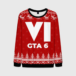 Мужской свитшот Новогодний GTA 6 с оленями