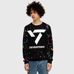 Свитшот мужской Seventeen конфети, цвет: 3D-черный — фото 2