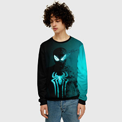 Свитшот мужской Neon spider-man, цвет: 3D-черный — фото 2