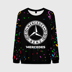 Свитшот мужской Mercedes конфети, цвет: 3D-черный
