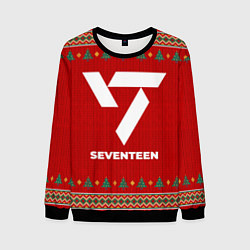 Свитшот мужской Seventeen new year, цвет: 3D-черный