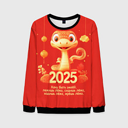 Мужской свитшот Хочу быть змеёй - 2025