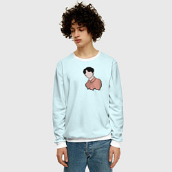 Свитшот мужской Безликий айдол, цвет: 3D-белый — фото 2