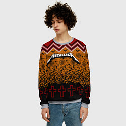 Свитшот мужской Metallica christmas ugly sweater, цвет: 3D-меланж — фото 2