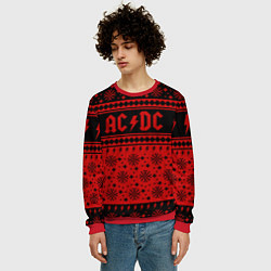 Свитшот мужской ACDC christmas sweater, цвет: 3D-красный — фото 2