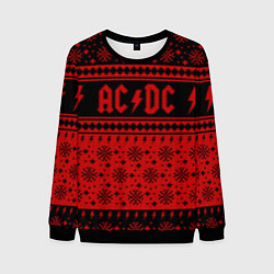 Свитшот мужской ACDC christmas sweater, цвет: 3D-черный