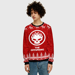 Свитшот мужской Новогодний The Offspring с оленями, цвет: 3D-черный — фото 2