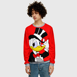 Свитшот мужской Дональ Дак в цилиндре, цвет: 3D-меланж — фото 2