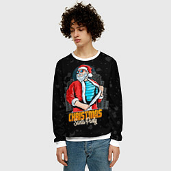 Свитшот мужской Санта клаус пати, цвет: 3D-белый — фото 2