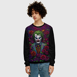 Свитшот мужской Joker - roses, цвет: 3D-черный — фото 2