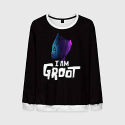 Свитшот мужской Я есть Грут, цвет: 3D-белый