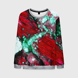 Мужской свитшот Голубой минерал в красном камне