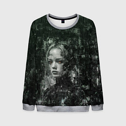 Мужской свитшот Андроид с кибернетическим паттерном