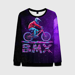 Мужской свитшот BMXер в космосе