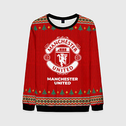 Свитшот мужской Manchester United new year, цвет: 3D-черный