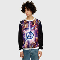 Свитшот мужской Танос и мстители, цвет: 3D-белый — фото 2