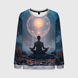 Свитшот мужской Ночная медитация, цвет: 3D-меланж