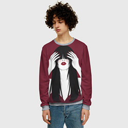 Свитшот мужской Поп арт девушка с руками, цвет: 3D-меланж — фото 2