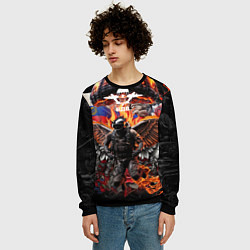 Свитшот мужской Десантник ВДВ с крыльями ангела, цвет: 3D-черный — фото 2