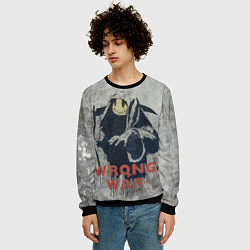 Свитшот мужской Banksy - wrong war, цвет: 3D-черный — фото 2