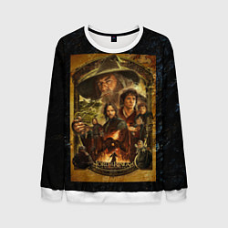 Свитшот мужской The lord of the rings - the fellowship of the ring, цвет: 3D-белый