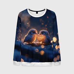 Мужской свитшот Милые влюбленные совушки