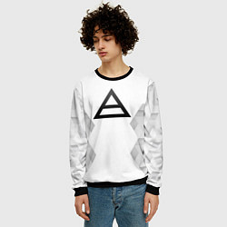 Свитшот мужской Thirty Seconds to Mars white poly, цвет: 3D-черный — фото 2