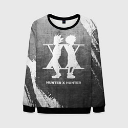 Мужской свитшот Hunter x Hunter - grey gradient