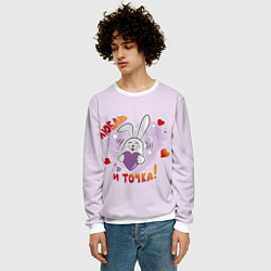 Свитшот мужской Люблю и точка, цвет: 3D-белый — фото 2