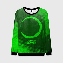 Мужской свитшот Demon Slayer - green gradient