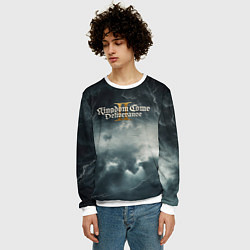 Свитшот мужской Kingdom Come Deliverance 2 мрачный фон, цвет: 3D-белый — фото 2