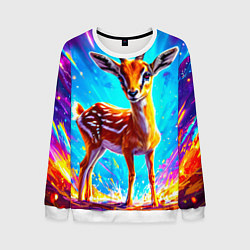 Свитшот мужской Газель малыш, цвет: 3D-белый