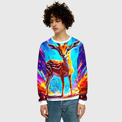 Свитшот мужской Газель малыш, цвет: 3D-белый — фото 2