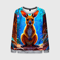 Мужской свитшот Кенгуру в джунглях