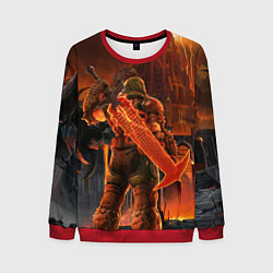 Мужской свитшот Doom slayer and tower Doom