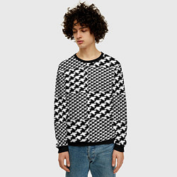 Свитшот мужской Комбинация, цвет: 3D-черный — фото 2