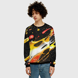 Свитшот мужской Текстура краска, цвет: 3D-черный — фото 2
