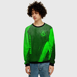 Свитшот мужской Galatasaray - green gradient вертикально, цвет: 3D-черный — фото 2