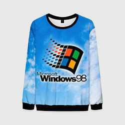 Свитшот мужской Mindows 98 logo, цвет: 3D-черный