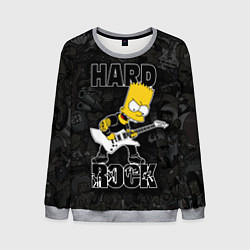 Свитшот мужской Hard Rock барт симпсон, цвет: 3D-меланж