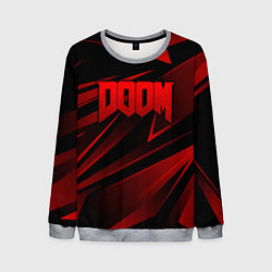 Свитшот мужской Doom - красная абстракция, цвет: 3D-меланж