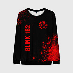 Свитшот мужской Blink 182 - red gradient вертикально, цвет: 3D-черный