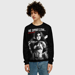 Свитшот мужской Все дуреют с этих ятаганов, цвет: 3D-черный — фото 2