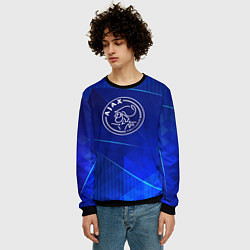 Свитшот мужской Ajax blue poly, цвет: 3D-черный — фото 2