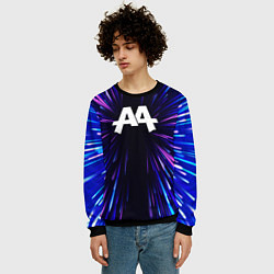Свитшот мужской Asking Alexandria neon energy, цвет: 3D-черный — фото 2