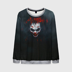 Свитшот мужской Джокер в черном фоне, цвет: 3D-меланж