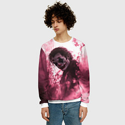 Свитшот мужской Джокер в розовом дыму, цвет: 3D-белый — фото 2